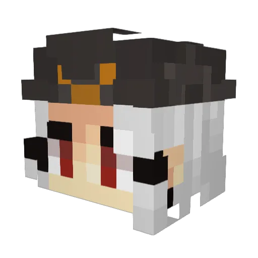 adlergua Minecraft avatar head, 3D render