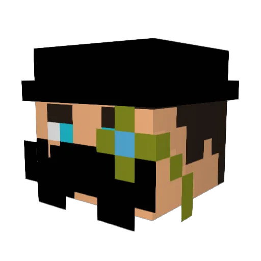 adm0x Minecraft avatar head, 3D render