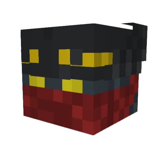adminunior Minecraft avatar head, 3D render