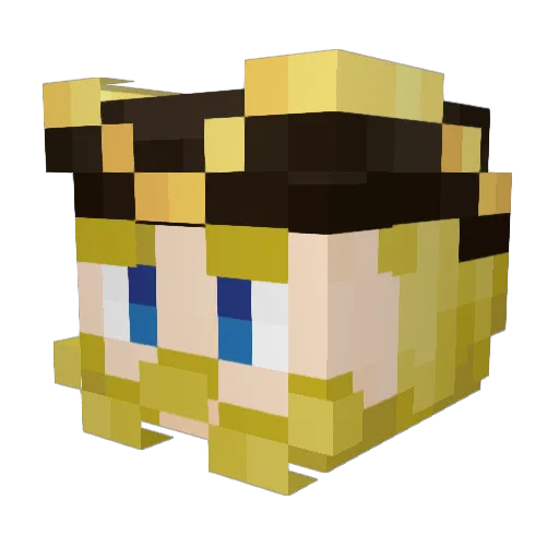 admiral682 Minecraft avatar head, 3D render