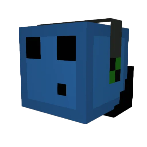 admiral96 Minecraft avatar head, 3D render