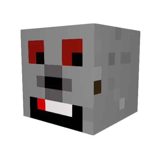 admiralwolf Minecraft avatar head, 3D render
