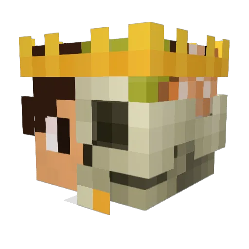 adni24 Minecraft avatar head, 3D render