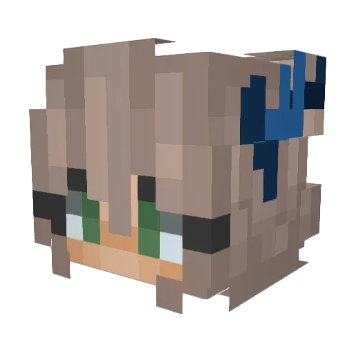 adoenut Minecraft avatar head, 3D render