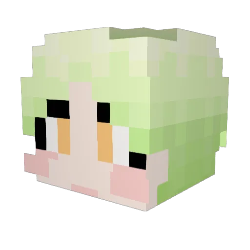 adokado Minecraft avatar head, 3D render