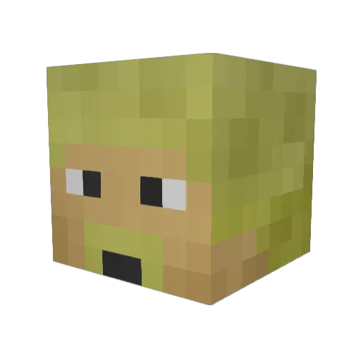 adomavich Minecraft avatar head, 3D render