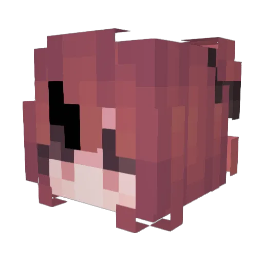 adorable_o Minecraft avatar head, 3D render