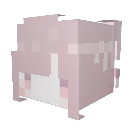 adorablesoft Minecraft avatar head, 3D render