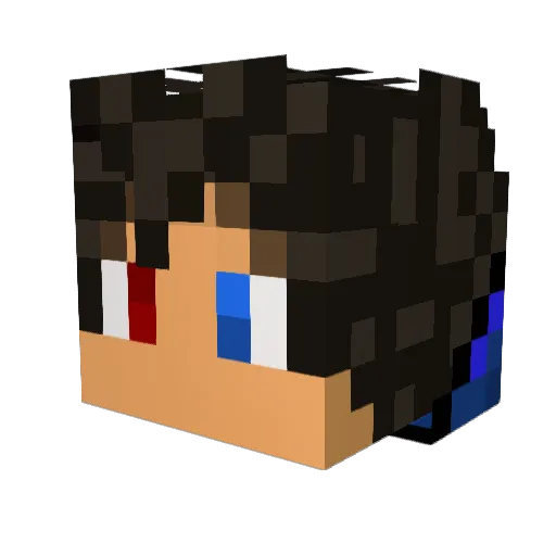 adoracy Minecraft avatar head, 3D render