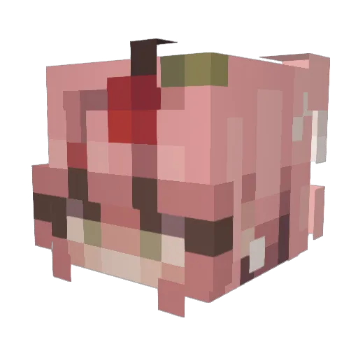adorwablebibi Minecraft avatar head, 3D render