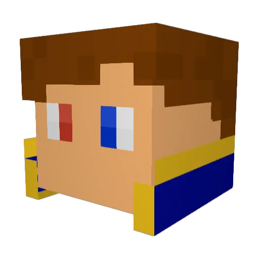adr1ft49 Minecraft avatar head, 3D render