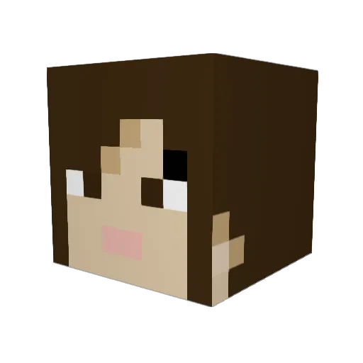 adrenalenne Minecraft avatar head, 3D render