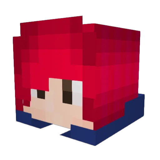 adrenalinejamie Minecraft avatar head, 3D render
