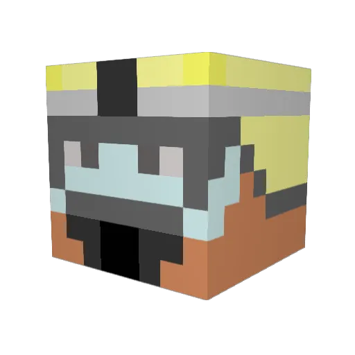 adri2244 Minecraft avatar head, 3D render