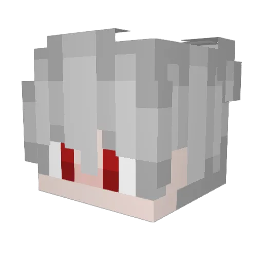 adriachu Minecraft avatar head, 3D render