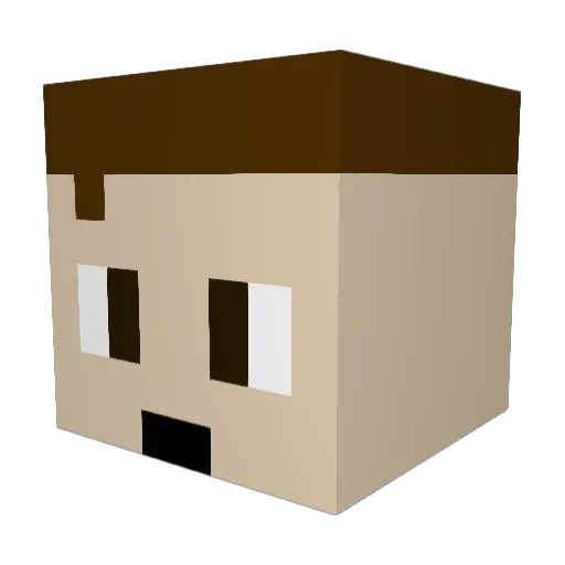 adrian232323 Minecraft avatar head, 3D render