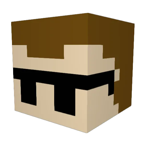 adrianPlaneta Minecraft avatar head, 3D render