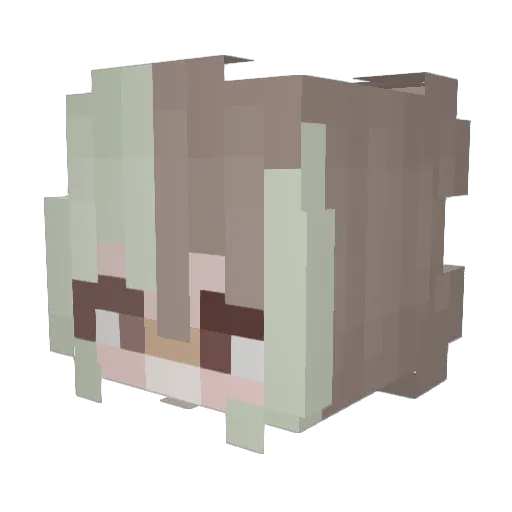 adriannagd Minecraft avatar head, 3D render