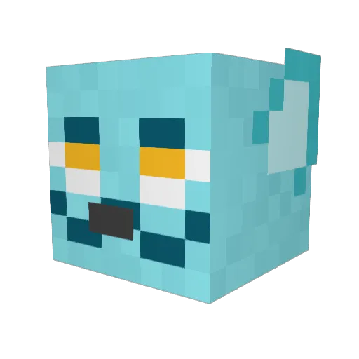 adriartilol Minecraft avatar head, 3D render