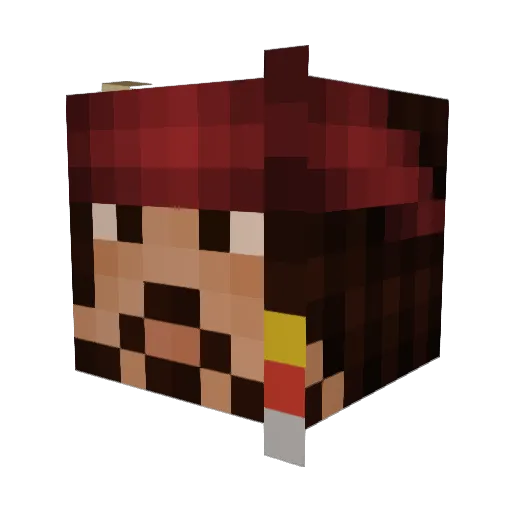 adricg99 Minecraft avatar head, 3D render