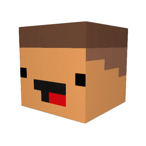 adridex Minecraft avatar head, 3D render