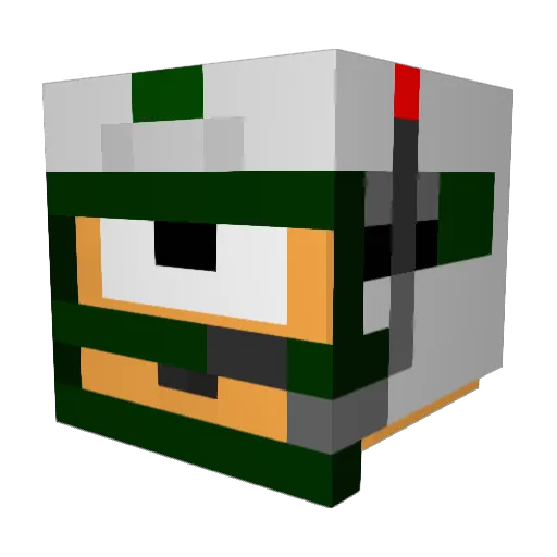 adrien17 Minecraft avatar head, 3D render