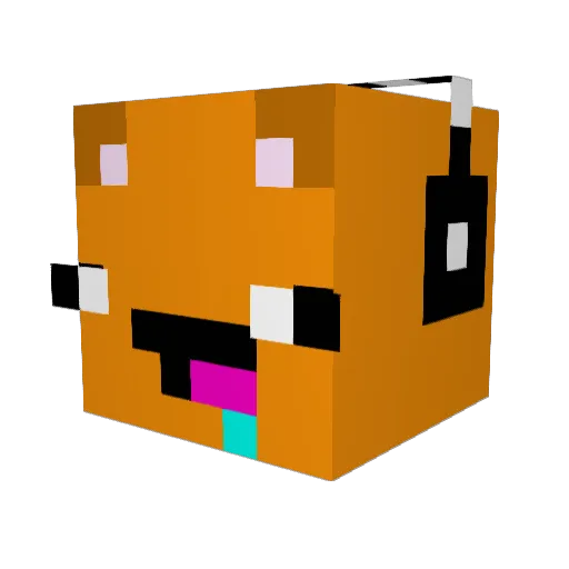 adrien50cent Minecraft avatar head, 3D render