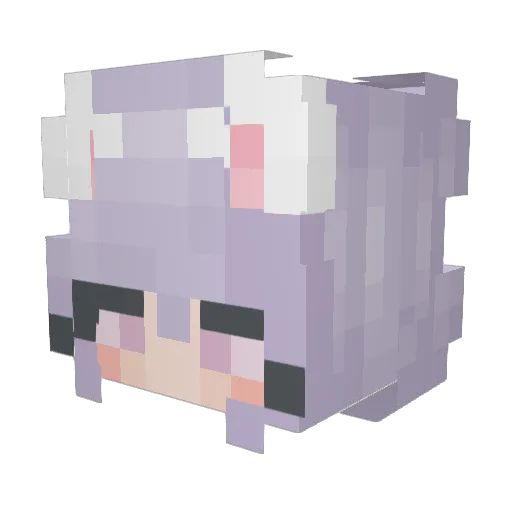 adrienettes Minecraft avatar head, 3D render