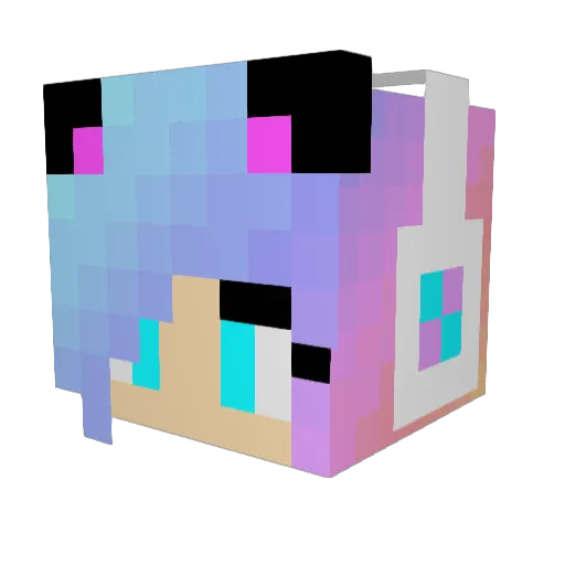 adrilinda Minecraft avatar head, 3D render