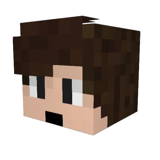 adrinini Minecraft avatar head, 3D render