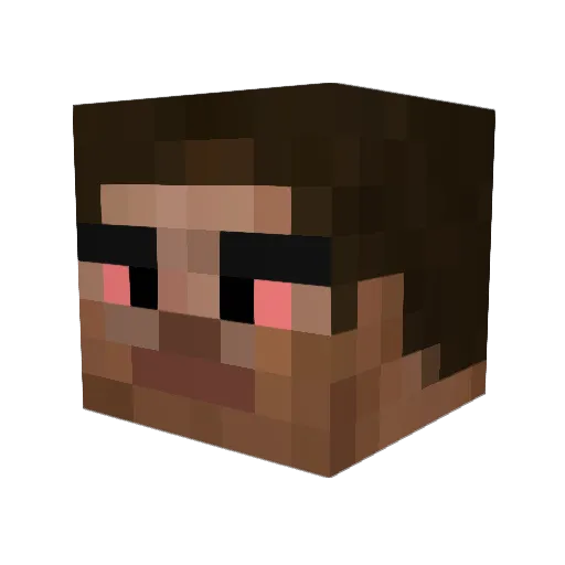 adrivnxyv Minecraft avatar head, 3D render