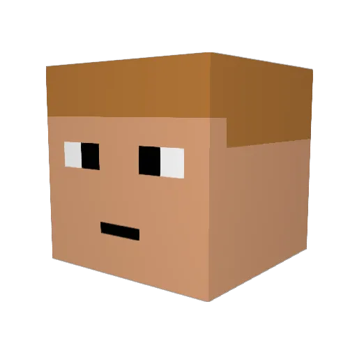 adroshi Minecraft avatar head, 3D render