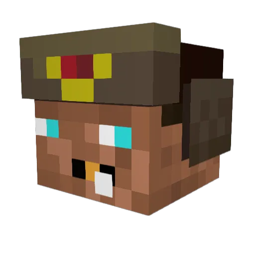 adrrn2 Minecraft avatar head, 3D render
