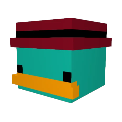 adrui_ Minecraft avatar head, 3D render