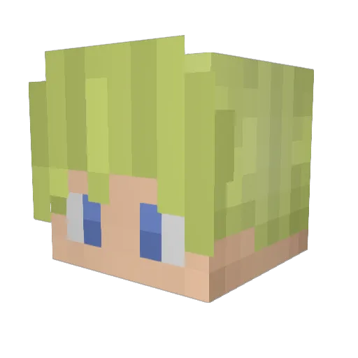 ads_playZ Minecraft avatar head, 3D render