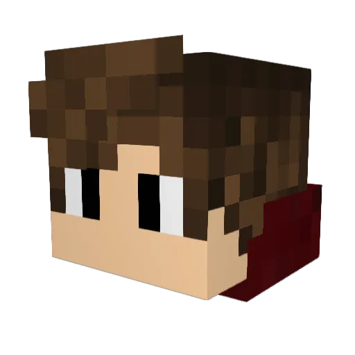 adschge Minecraft avatar head, 3D render