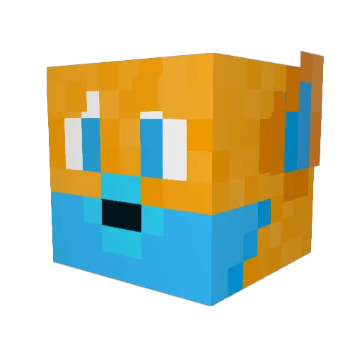 adshield Minecraft avatar head, 3D render