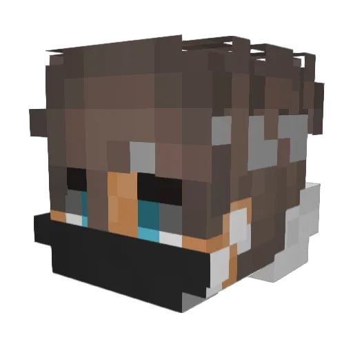 adsian Minecraft avatar head, 3D render
