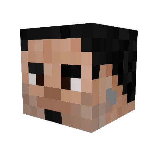 adulby Minecraft avatar head, 3D render