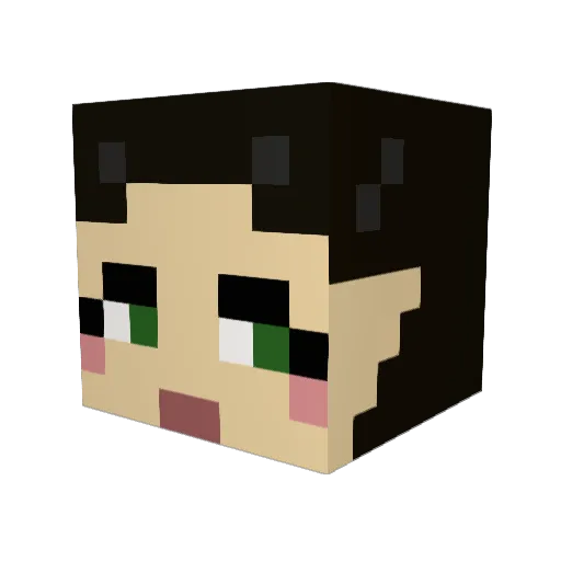 aduszek Minecraft avatar head, 3D render