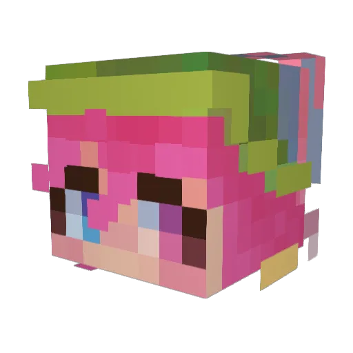 adventure_Maan Minecraft avatar head, 3D render