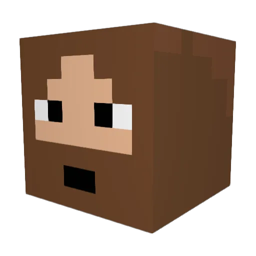 adventure_man_47 Minecraft avatar head, 3D render