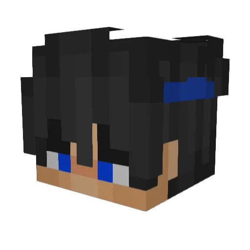 adwAxie Minecraft avatar head, 3D render