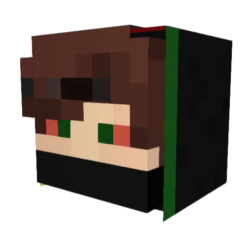 adwk Minecraft avatar head, 3D render