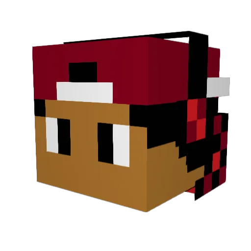 adykatxd Minecraft avatar head, 3D render
