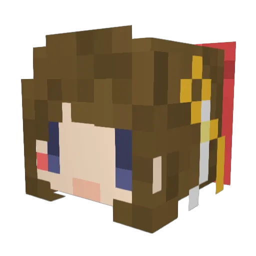 adyu510 Minecraft avatar head, 3D render