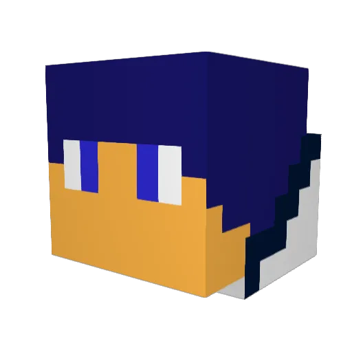 adzotin Minecraft avatar head, 3D render