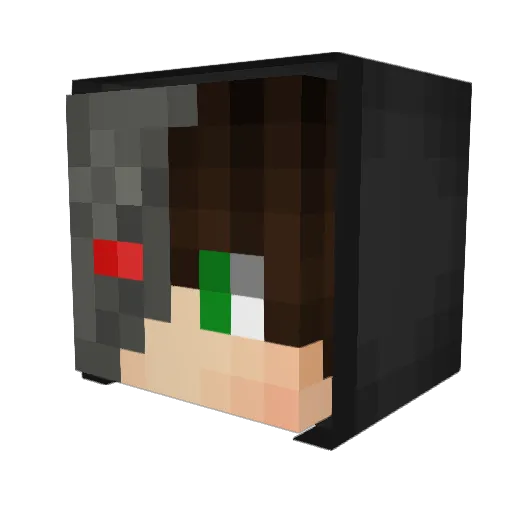 aeJaeeTTV Minecraft avatar head, 3D render