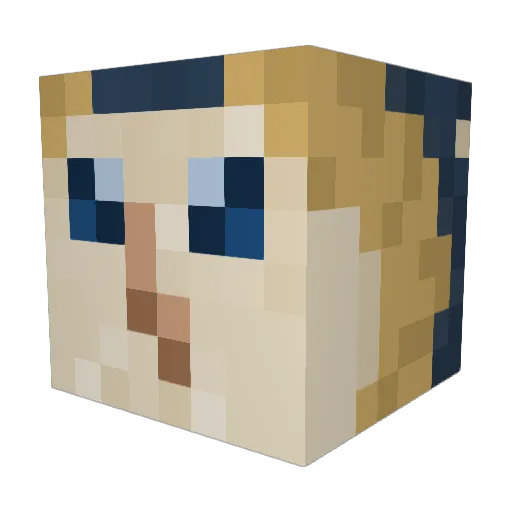 ae_ris_ Minecraft avatar head, 3D render