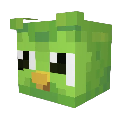 aea28 Minecraft avatar head, 3D render